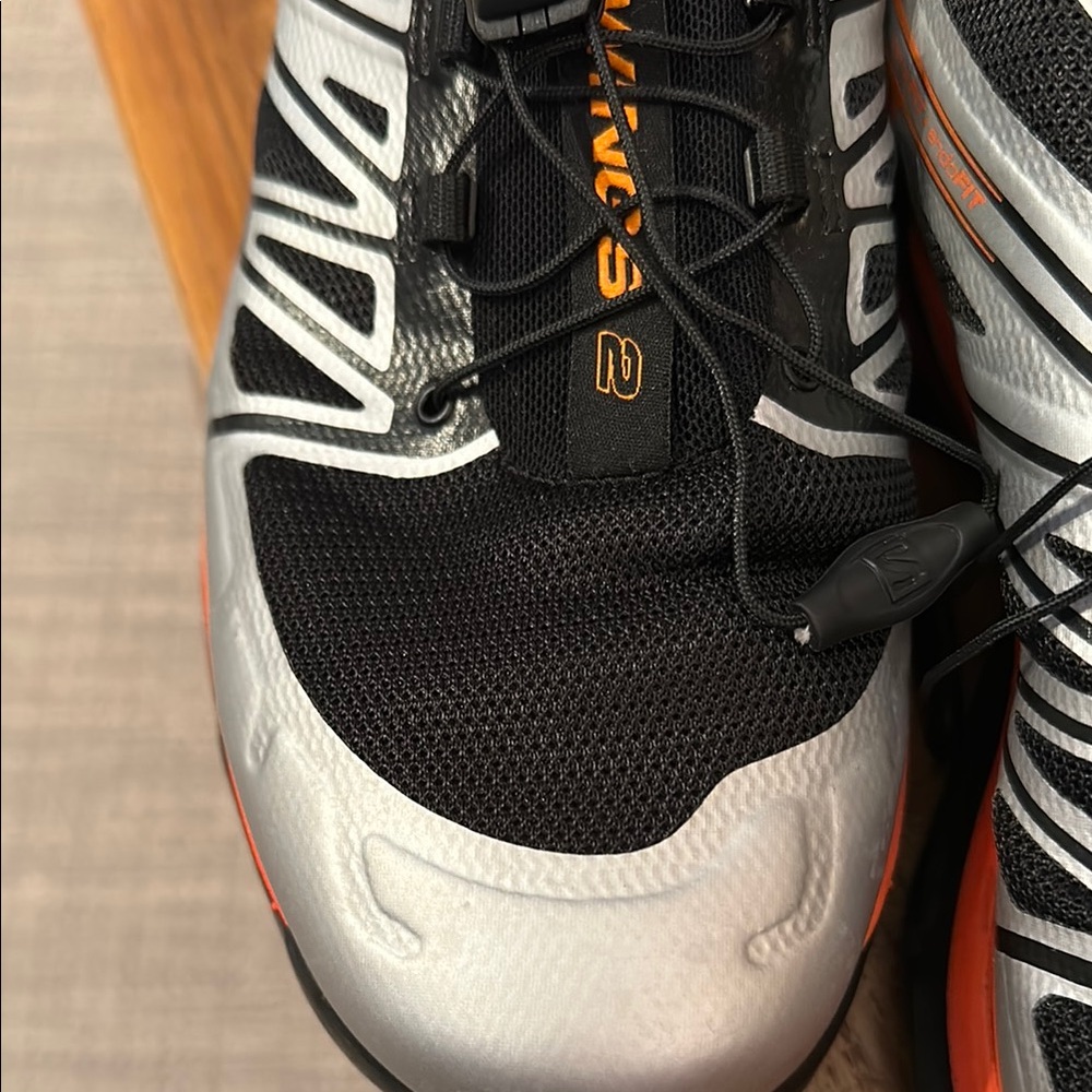 Salomon XT-Wings 2 Black Silver Vibrant Orange Men's Shoes size 9.5. - Picture 9 of 16